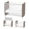 Lorelli Stars ringatható kiságy 60x120 - White / Coffee