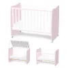 Lorelli Stars ringatható kiságy 60x120 - White / Orchid Pink