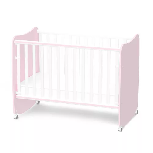 Lorelli Stars ringatható kiságy 60x120 - White / Orchid Pink