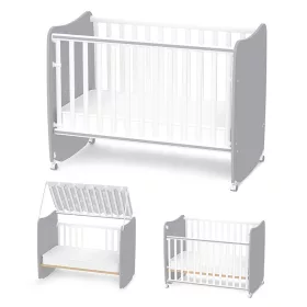   Lorelli Stars ringatható kiságy 60x120 - White / Stone Gray