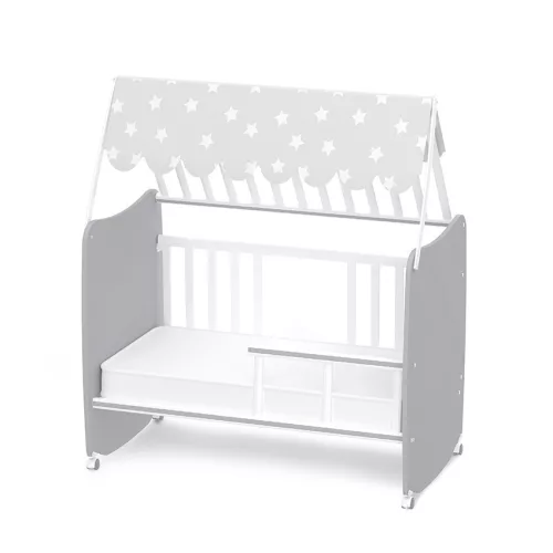 Lorelli Stars ringatható kiságy 60x120 - White / Stone Gray