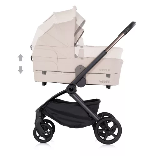 Chipolino Winner 2in1 újszülött babakocsi 22 kg-ig - Latte