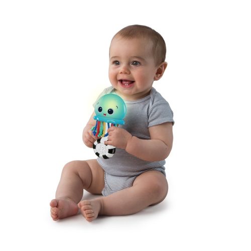 Baby Einstein Zenélő és világító játék, Ocean Glow Sensory Shaker™, 0 hó+