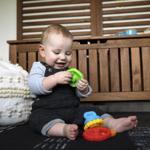 Baby Einstein Rágóka építőjáték, 2in1 Stack & Teethe™, 0 hó+
