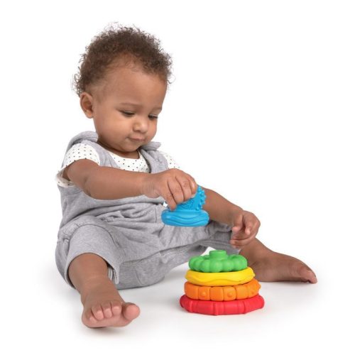 Baby Einstein Rágóka építőjáték, 2in1 Stack & Teethe™, 0 hó+