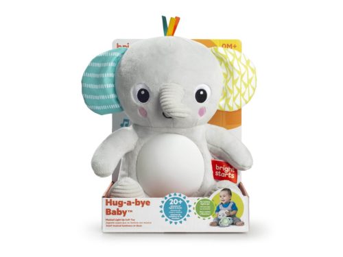 Bright Starts Plüss zenélő világító játék elefánt, Hug-a-bye Baby™, 0 hó+