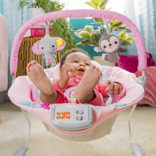 Bright Starts Rezgő pihenőszék dallamokkal, Rosy Vines™, 0 hó+, 9 kg-ig