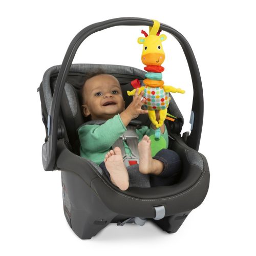 Bright Starts C-karikán játék dallamokkal, zsiráf, Pull Play & Boogie™, 0 hó+