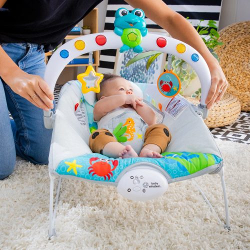 Baby Einstein Zenélő rezgő pihenőszék fényekkel Kick to It Neptune 9 kg-ig