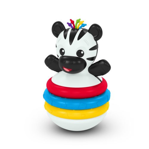 Baby Einstein Rágóka építőjáték, zebra Stack & Wobble Zen™, 3 hó+