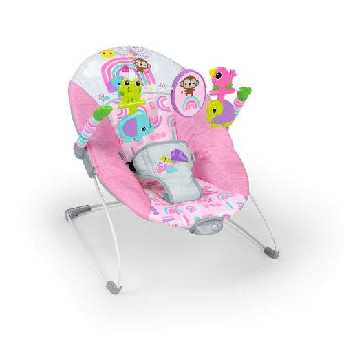 Bright Starts Rezgő pihenőszék, Pink Paradise™, 0 hó+, 9 kg-ig