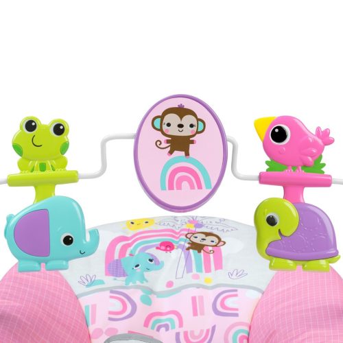 Bright Starts Rezgő pihenőszék, Pink Paradise™, 0 hó+, 9 kg-ig