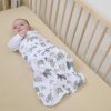 INGENUITY Pamut pólya kagyló alakú, átalakítható szabad ujjú TOG 1 SwaddleMe™ Szürke 3m+