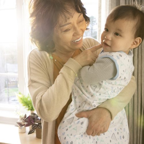 INGENUITY Muszlin alvózsák TOG 1,5 SwaddleMe™ Moss 3m+