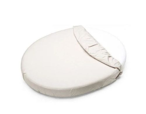Petite&Mars Vízhatlan lepedő ovális kiságyakhoz, Soft Dream, Oval 84x50 cm, White