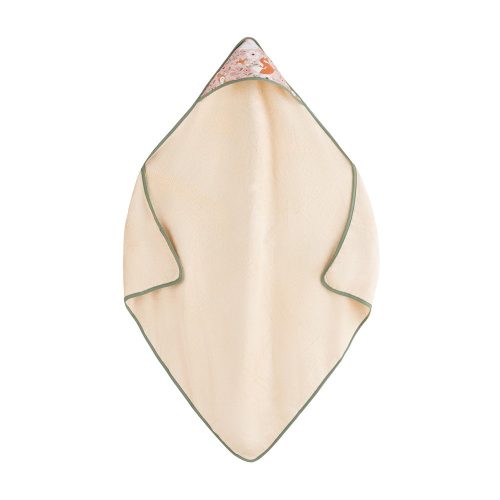 Petite&Mars Bambusz törölköző kapucnival Loulou Rosy Wilderness 100 x 100 cm