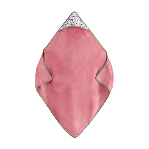 Petite&Mars Bambusz törölköző kapucnival Loulou Pink Meadow 100 x 100 cm