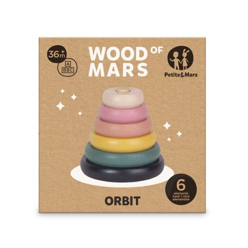 Petite&Mars Fa építőjáték, Orbit Wood of Mars, 36 hó+