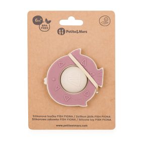 Petite&Mars Szilikon játék Fish Fiona Dusty Rose 6hó+