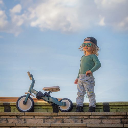 Petite&Mars Multifunkciós tricikli, 5in1 Turbo, Misty Green