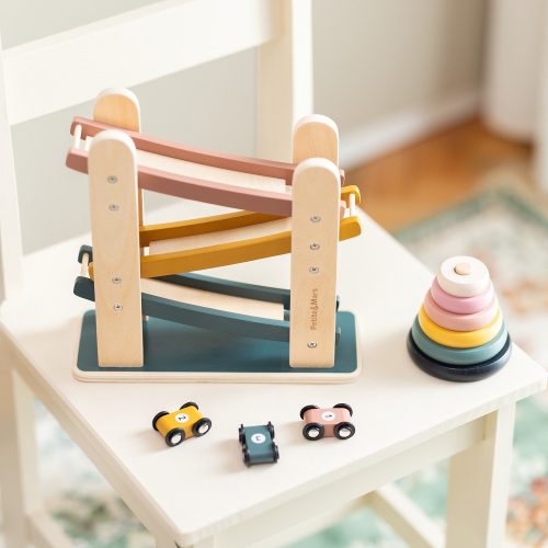 Petite&Mars Fa játék – Versenypálya Milky Way Wood of Mars 18hó+ - Cosmic Blue