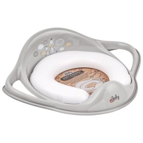 Maltex WC szűkítő fogantyúkkal, puha Zebra - Szürke