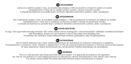 Petite&Mars Optimus Ülésmagasító Pro i-Size 125 - 150 cm (22-36 kg) - Grey Air