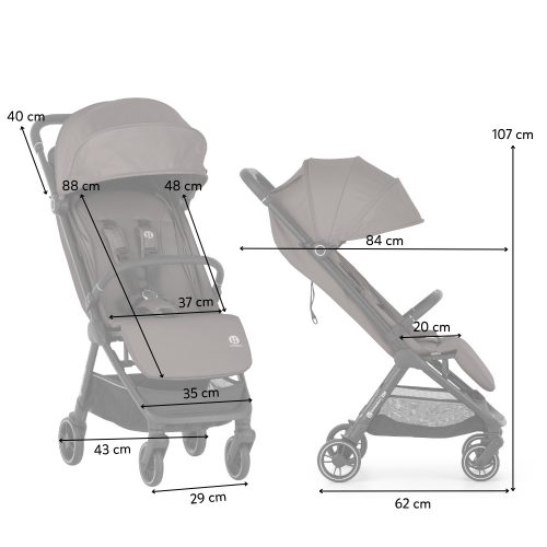 Petite&Mars Sport babakocsi Zip Creamy Cocoa