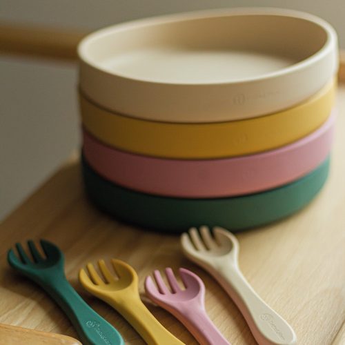 Petite&Mars Szilikon tányér tapadókoronggal, Take&Match, Intense Ochre, 6 hó+