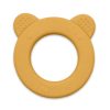 Petite&Mars Beary Szilikon rágóka csörgővel, Intense Ochre, 0 hó+