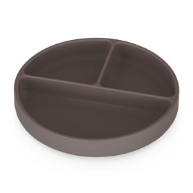   Petite&Mars Szilikon osztott tányér, kerek Take&Match Bitter Cocoa 6m+