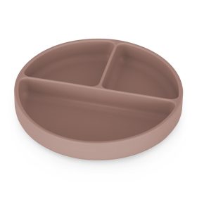   Petite&Mars Szilikon osztott tányér, kerek Take&Match Velvet Latte 6m+