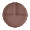 Petite&Mars Szilikon osztott tányér, kerek Take&Match Velvet Latte 6m+