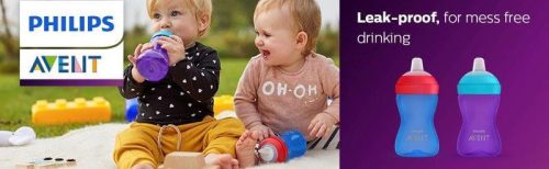 Avent SCF802/01 Puha harapásálló csőrös pohár 300 ml - kék