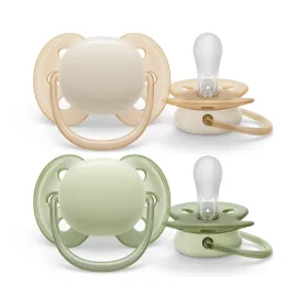   Avent SCF091/05 fiús játszócumi, ultrasoft, premium neutral, 0-6 hó, 2 db