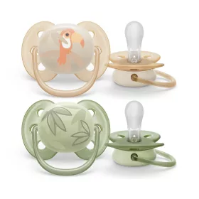   Avent SCF091/07 állatos, fiús játszócumi, ultrasoft premium, 0-6 hó, 2 db