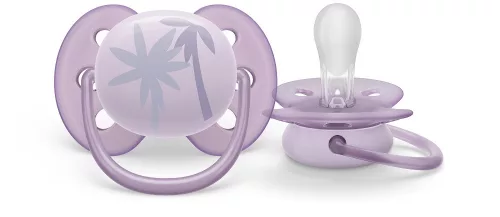 Avent SCF092/03 Ultrasoft premium, lila játszócumi, 0-6 hó, 1 db