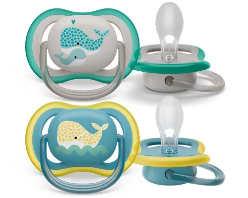 Philips AVENT Játszócumi, Ultra Air, mintás, 18 hó+, (bálna), 2db