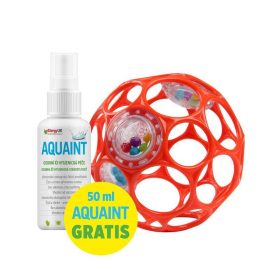   OBALL Csörgő Játék, 10 cm, orange, 0 hó+, + AJÁNDÉK Aquaint, 50ml
