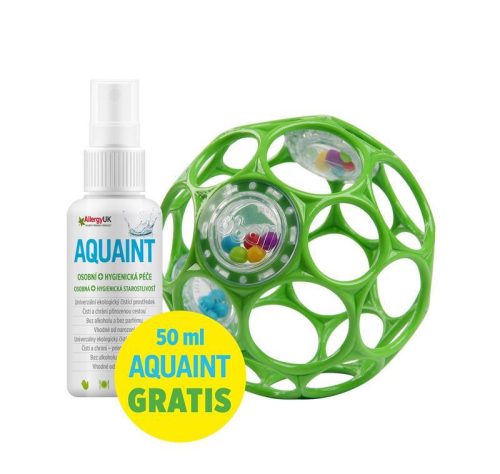 OBALL Csörgő Játék, 10 cm, seafoam, 0 hó+, + AJÁNDÉK Aquaint, 50ml