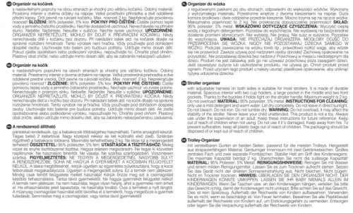 Petite&Mars Babakocsi szervező Pocket - Absolute Black