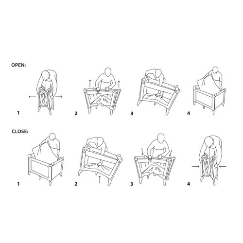 Petite&Mars Utazóágy Koot Lite Dark Grey