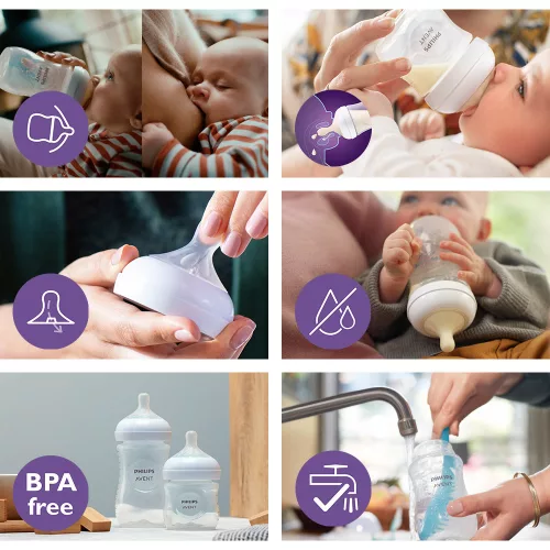 Philips AVENT Etetőcumi Natural Response, 2db, 4 cseppes, 3 hó
