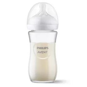   Avent SCY933/01 Natural Response üvegből készült cumisüveg 240 ml, 1 hó+