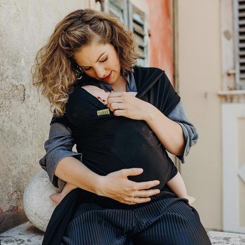 Boba Babahordozó/kendő, Wrap, Black