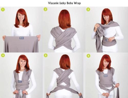 Boba Babahordozó/kendő, Wrap, Grey