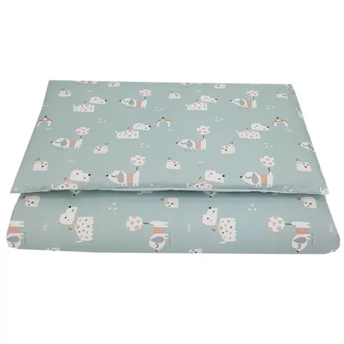 EKO Ágynemű 2 részes pamut Dogs Mint mintával 40x60 cm, 90x120 cm