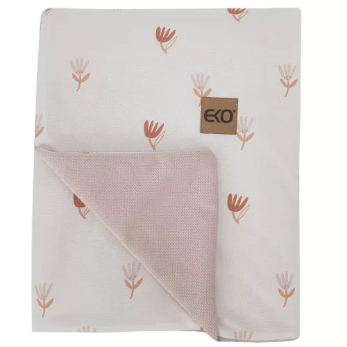 EKO takaró pamut kétoldalas bársonyos alátéttel Meadow 100x80cm - Beige 