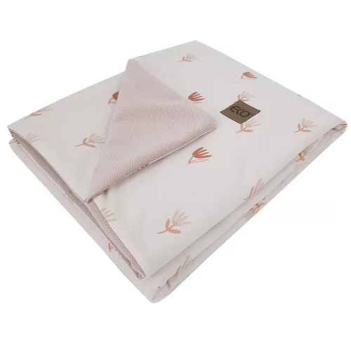 EKO takaró pamut kétoldalas bársonyos alátéttel Meadow 100x80cm - Beige 