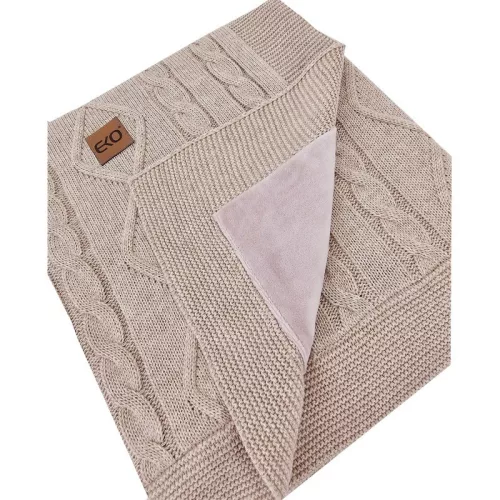 EKO Kasmír takaró szőrme béléssel 100x80 cm - Beige